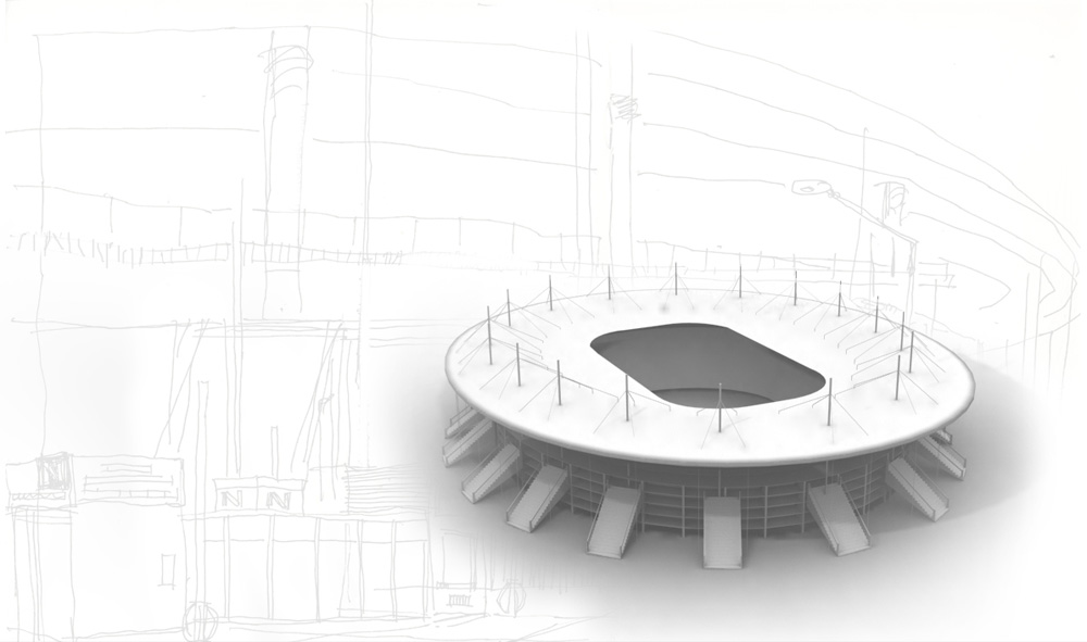 Création d'une version simplifiée du stade de France en 3D